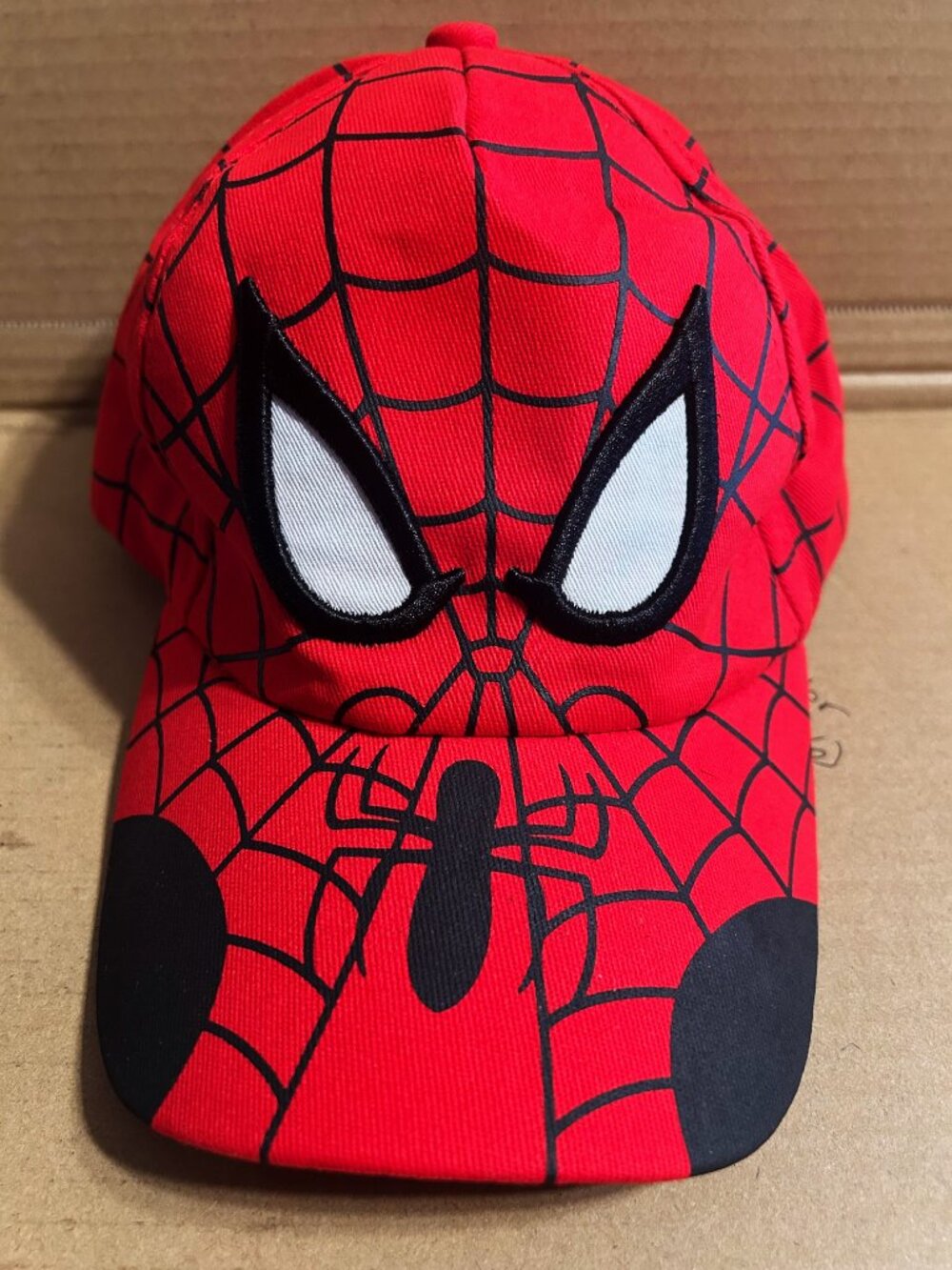 Spider-Man Youth Ball Cap/Hat One Size fits most 3D Raised embroidered Eyes NEW